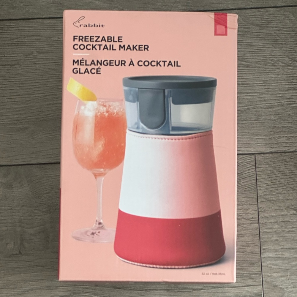 Rabbit Pink and Gray Freezable Cocktail Maker